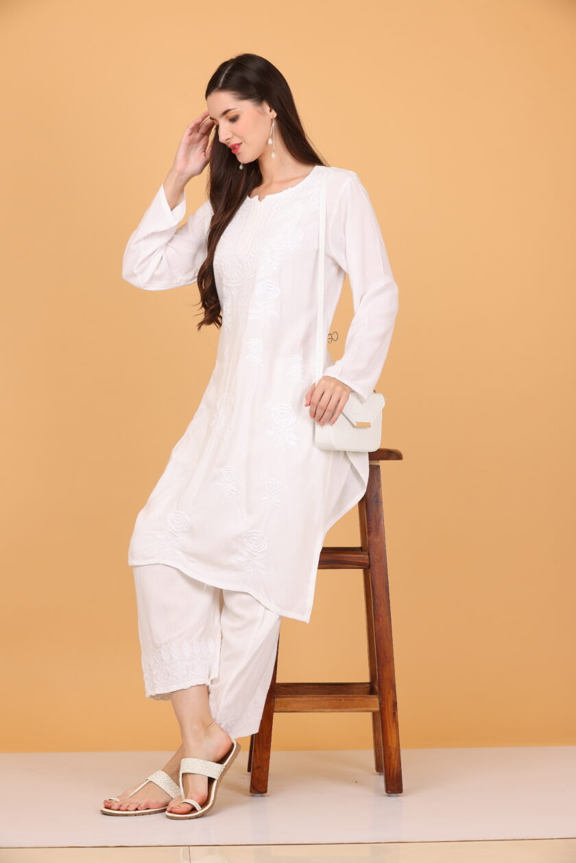 Gyanisha Women ChickenKari Kurta Palazzo Set - Image 3