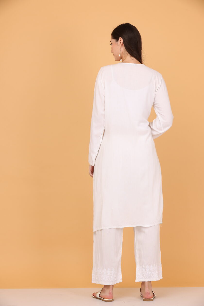 Gyanisha Women ChickenKari Kurta Palazzo Set - Image 5