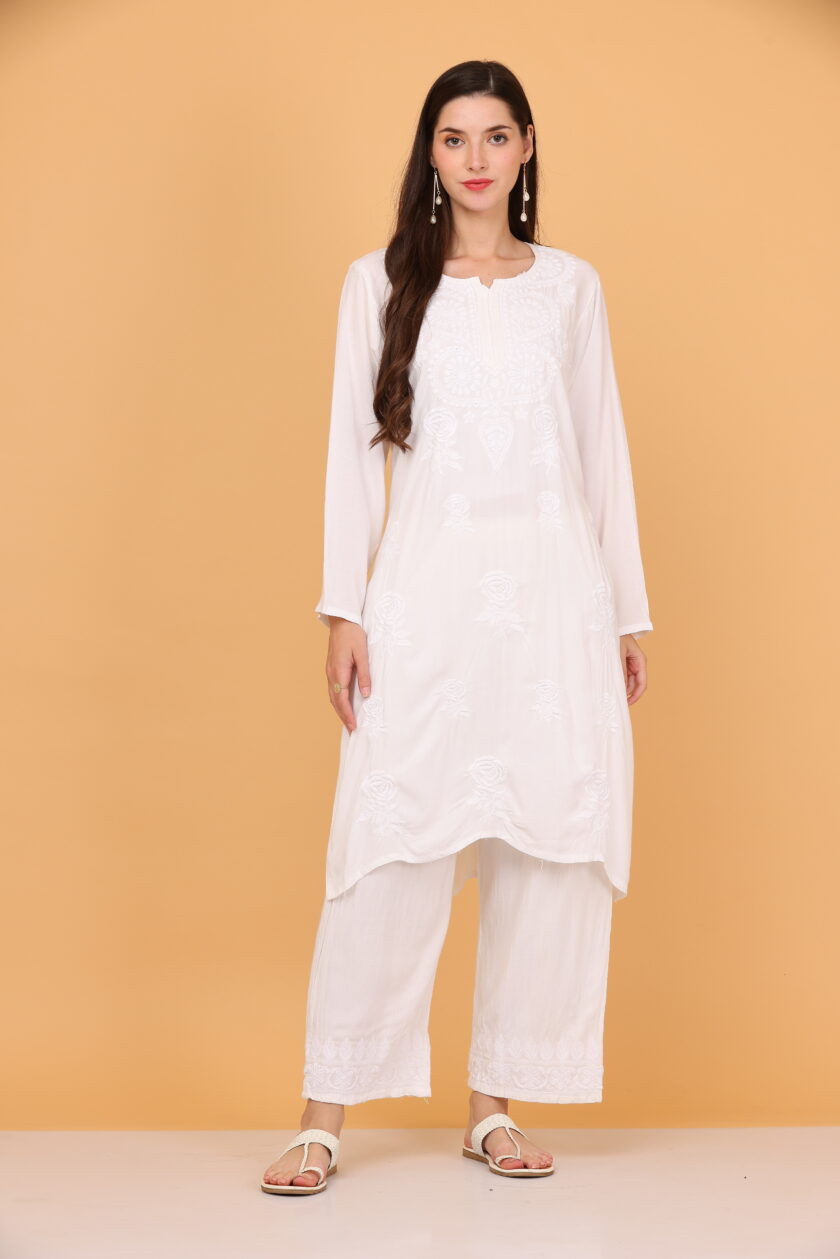 Gyanisha Women ChickenKari Kurta Palazzo Set