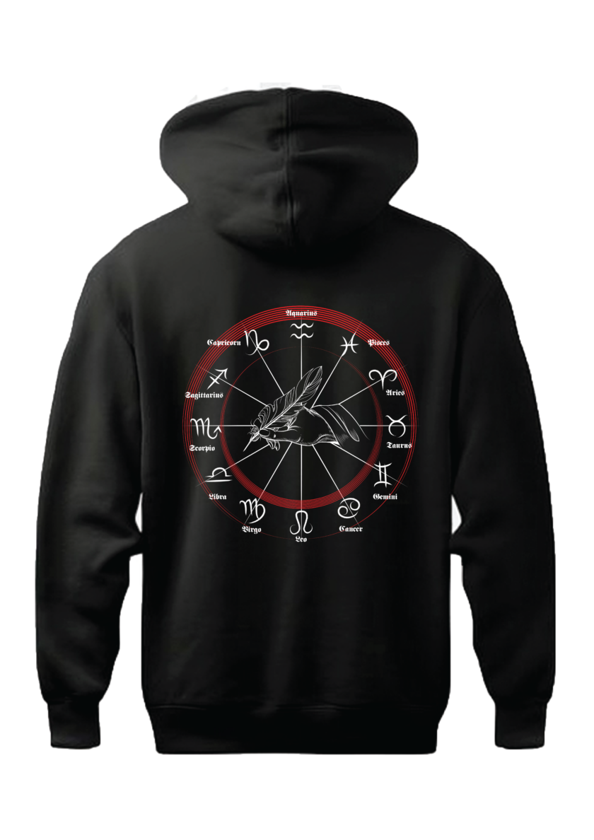 Printed Black Hoodie For The Winter - Image 2