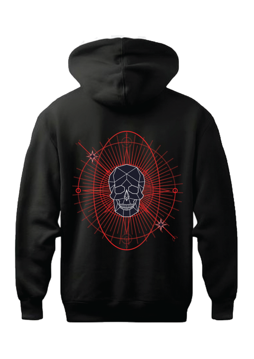 Printed Black Hoodie For The Winter - Image 2