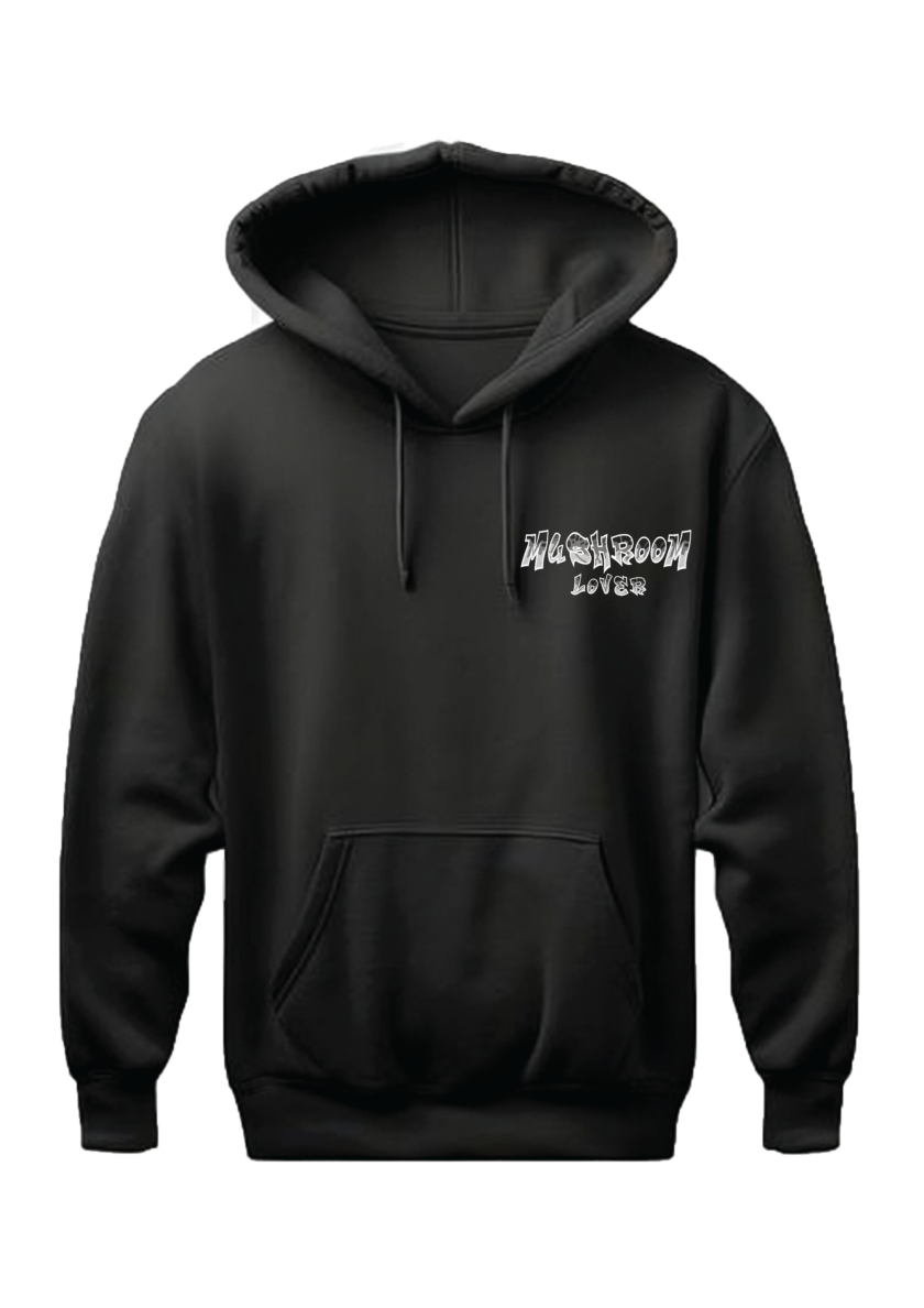 Printed Black Hoodie For The Winter