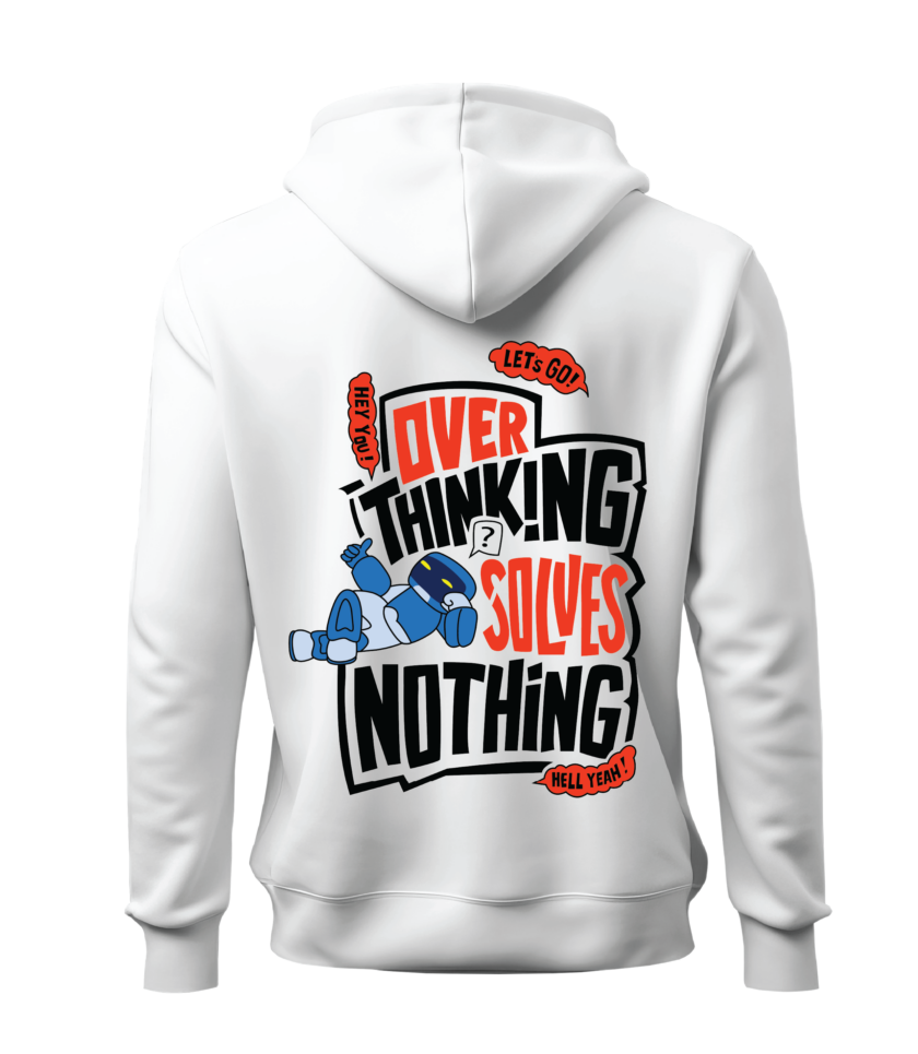 Printed White Hoodie for Winter - Image 2