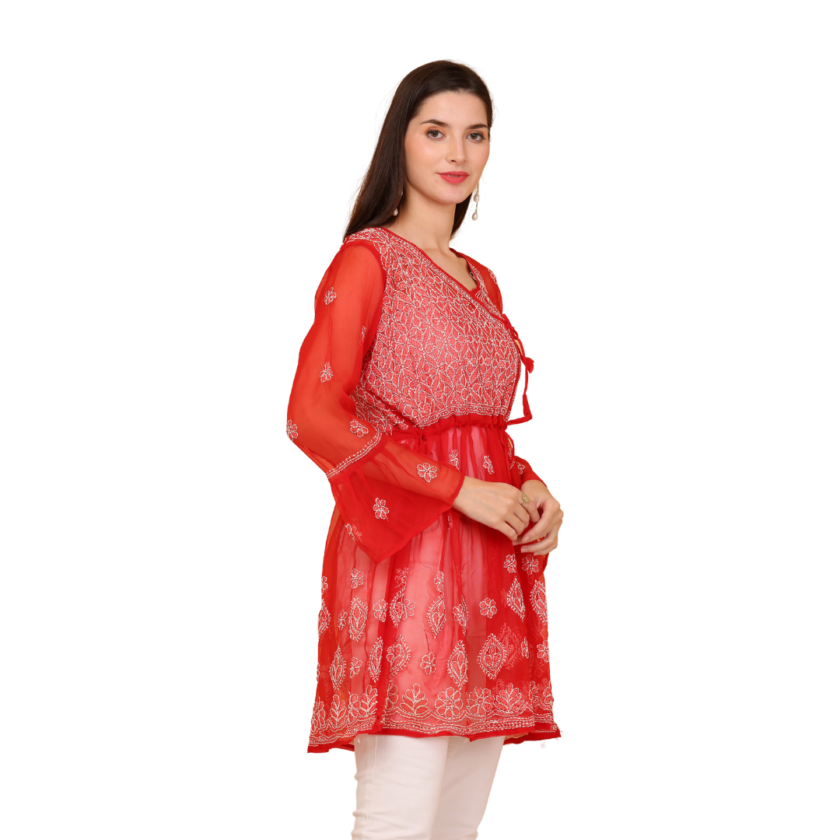Short Chikankari Kurti - Image 4