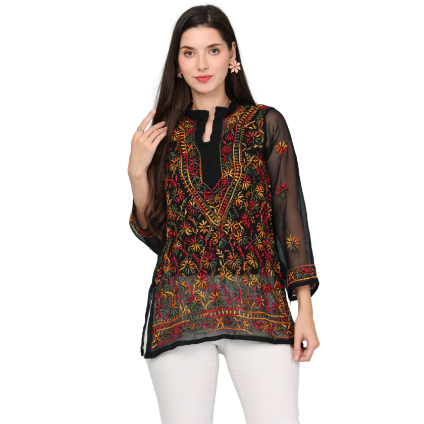 Chikankari Short Kurti