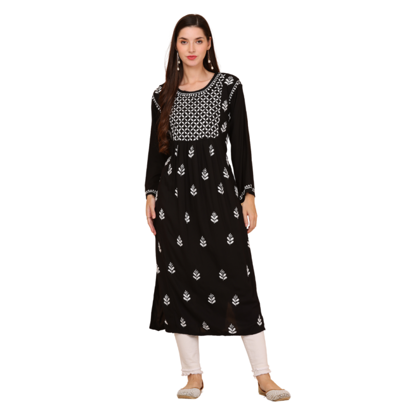 Long Chikankari kurti