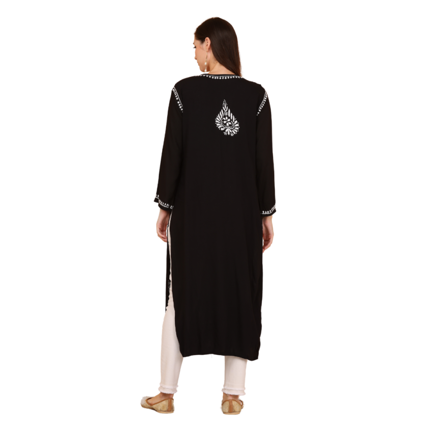 Long Chikankari kurti - Image 2