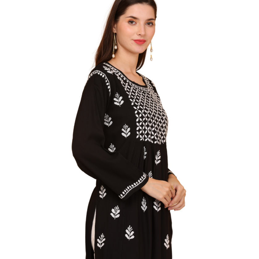 Long Chikankari kurti - Image 3