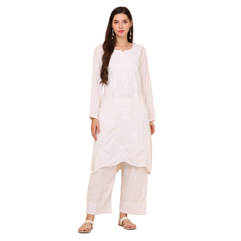 Long Chikankari kurti