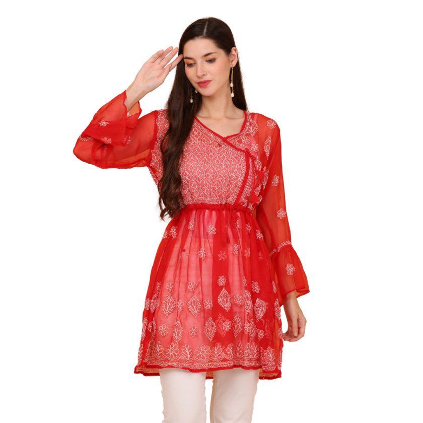 Short Chikankari Kurti