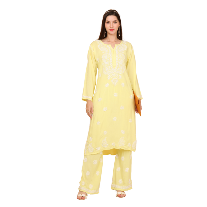 Long Chikankari kurti