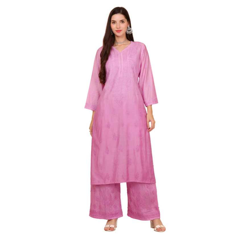 Long Chikankari Kurti