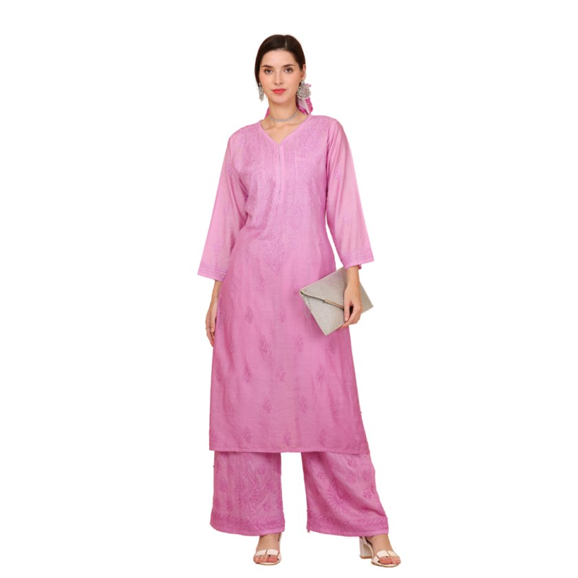Long Chikankari Kurti - Image 4